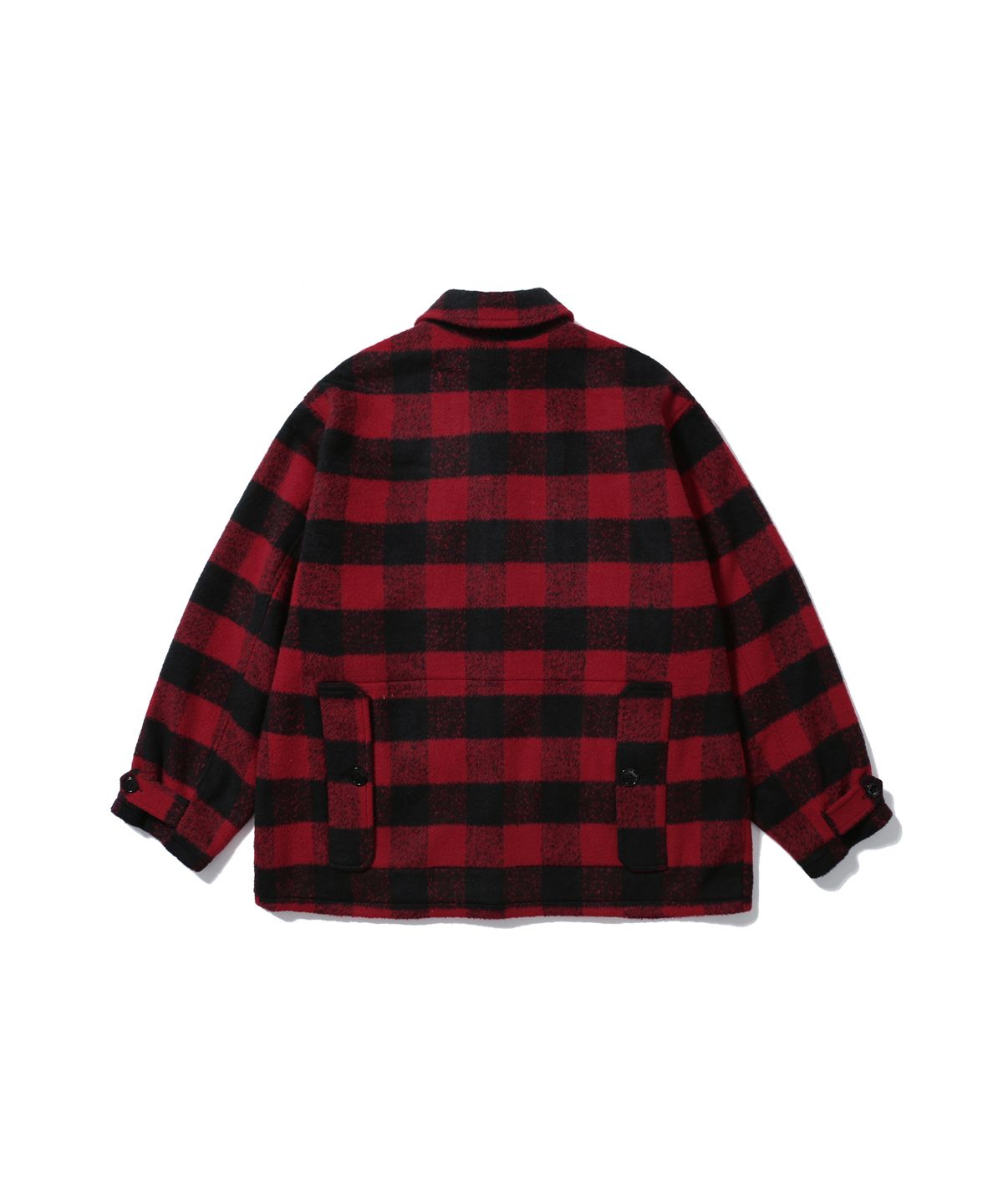 앵글런(ANGLAN) Mackinaw Checked Jacket - Red
