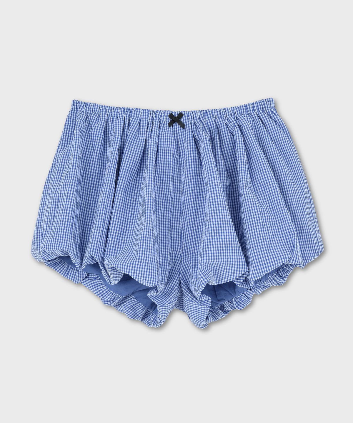 홈바디띵즈(HOMEBODY THINGS) Balloon Check Shorts (SKY BLUE)