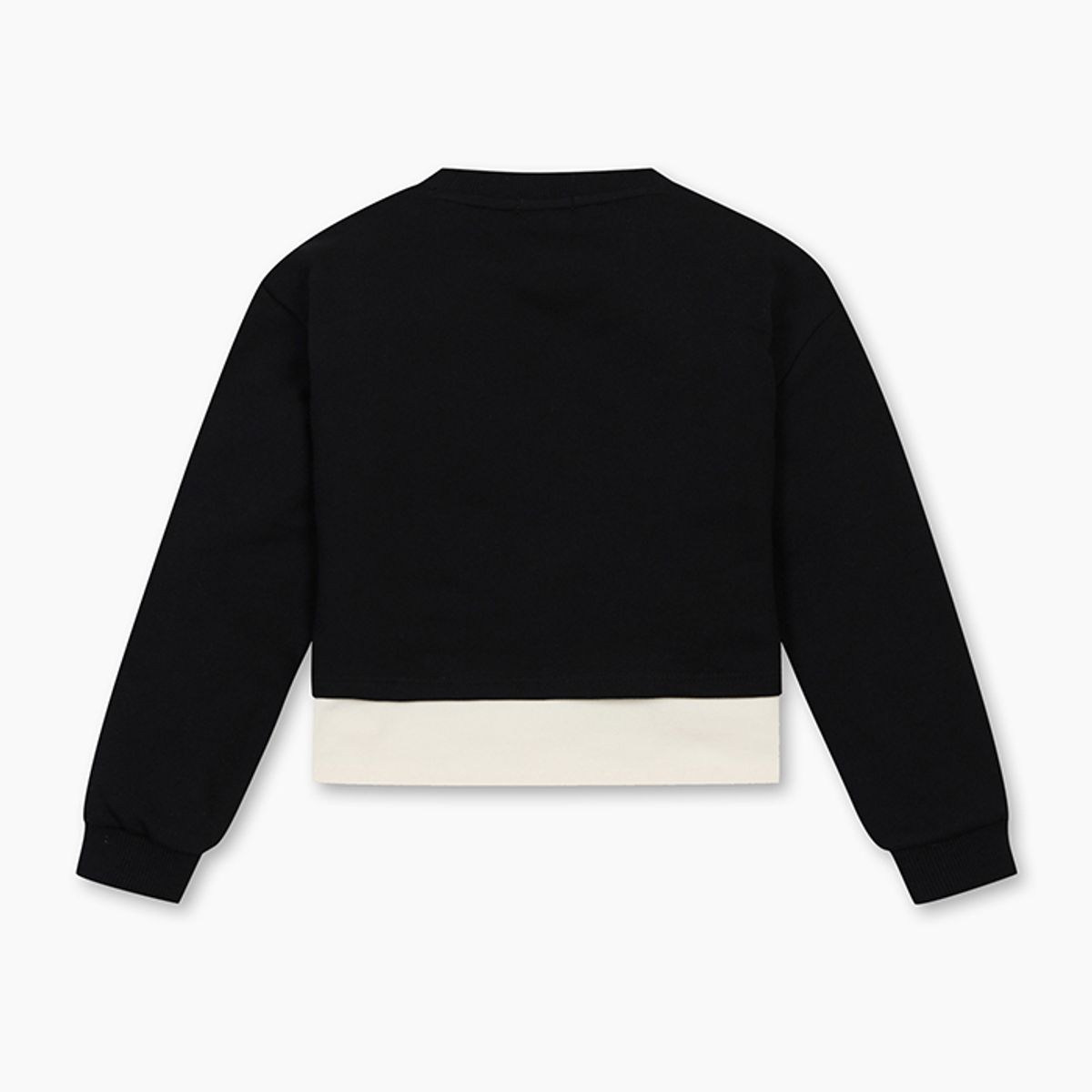베네통키즈(BENETTONKIDS) 주니어 블링 하트 레이어드 맨투맨_QAMT23561BK