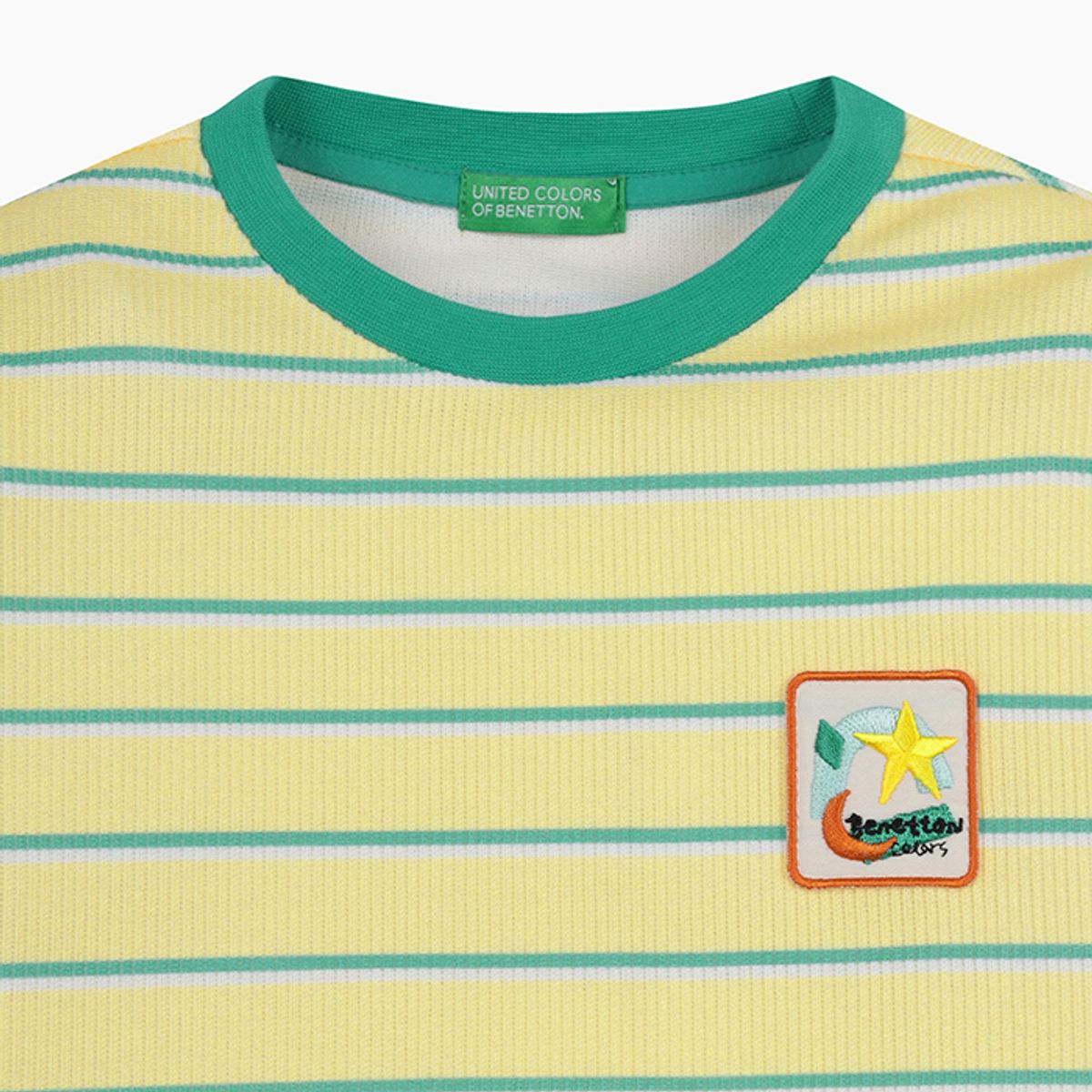 베네통키즈(BENETTONKIDS) 컬러스 스트라이프 티셔츠_QATS18561YE
