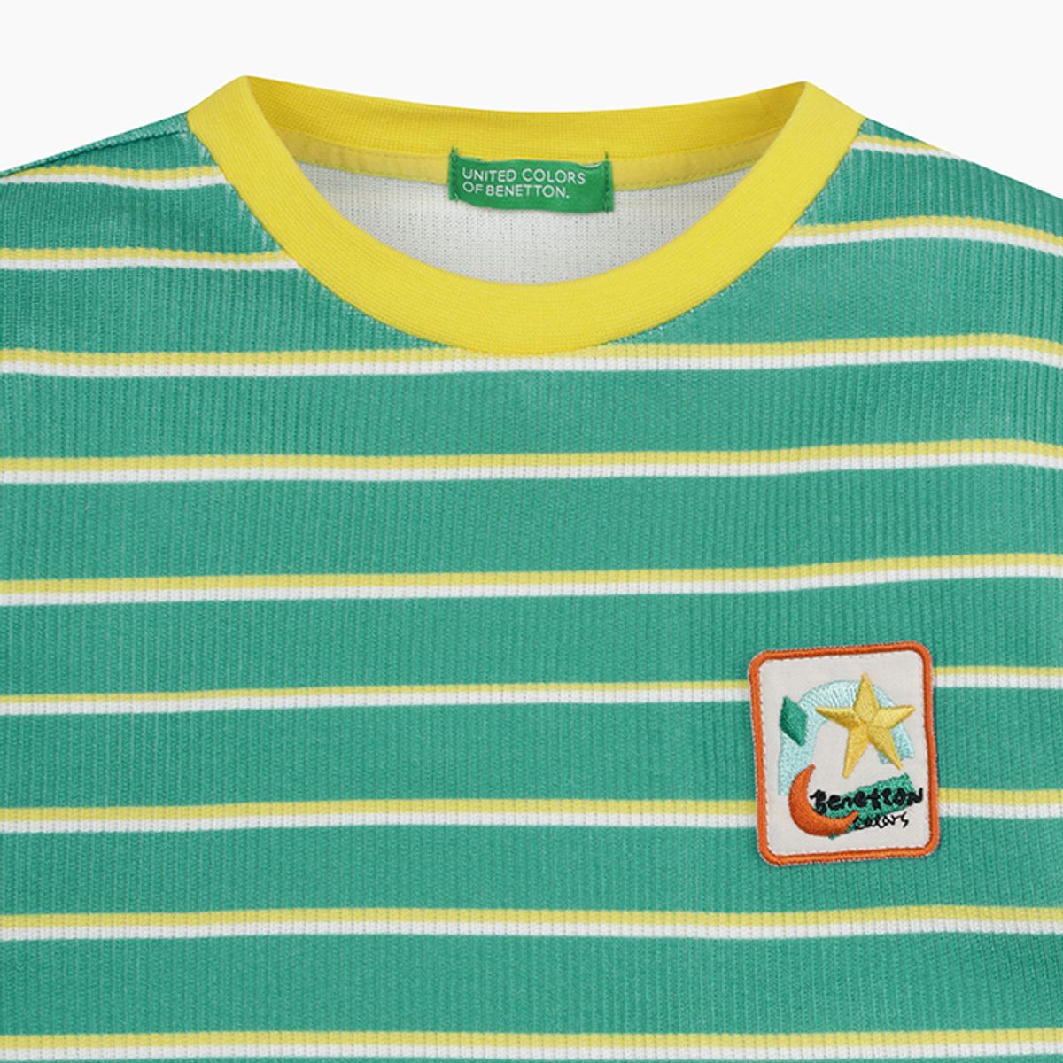 베네통키즈(BENETTONKIDS) 컬러스 스트라이프 티셔츠_QATS18561GN