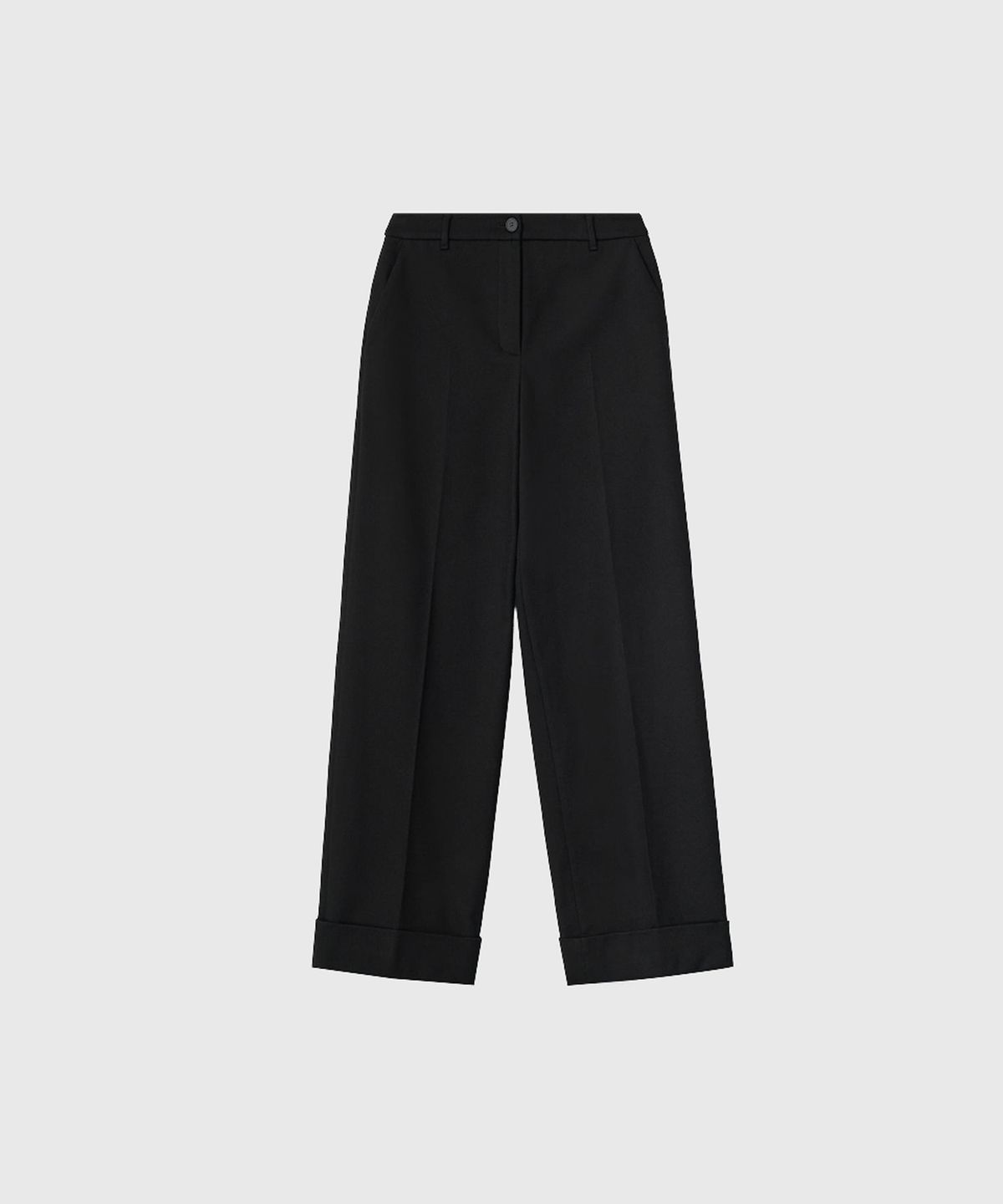 룩캐스트(LOOKAST) 제인 스트레이드 카브라 기모 팬츠_블랙 / JEIN STRAIGHT CABRA GIMO PANTS_BLACK