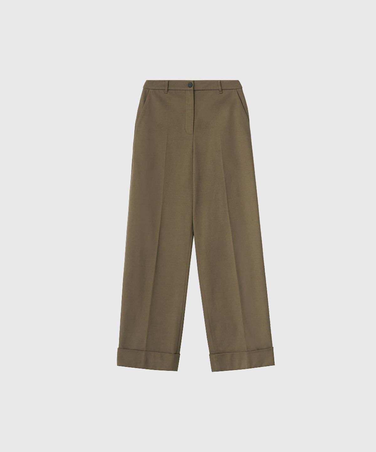 룩캐스트(LOOKAST) 제인 스트레이드 카브라 기모 팬츠_카키 / JEIN STRAIGHT CABRA GIMO PANTS_KHAKI