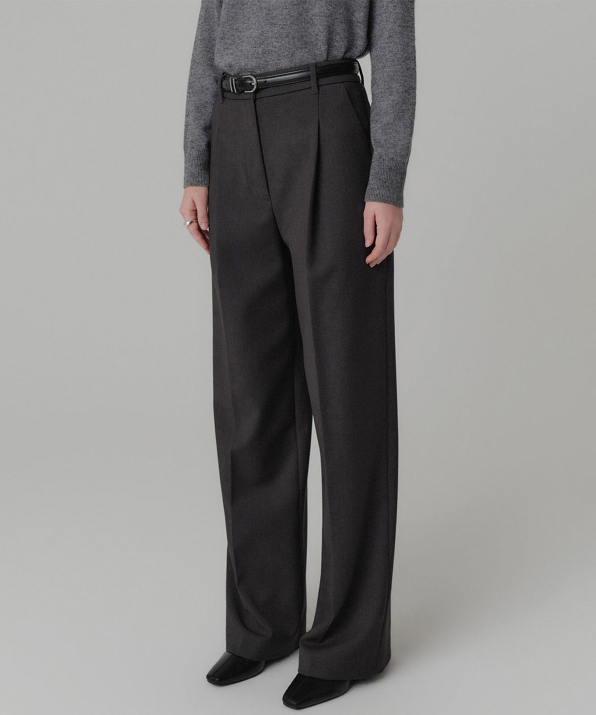 룩캐스트(LOOKAST) 아리아 와이드 기모 팬츠 / ARIA WIDE GIMO PANTS_2colors