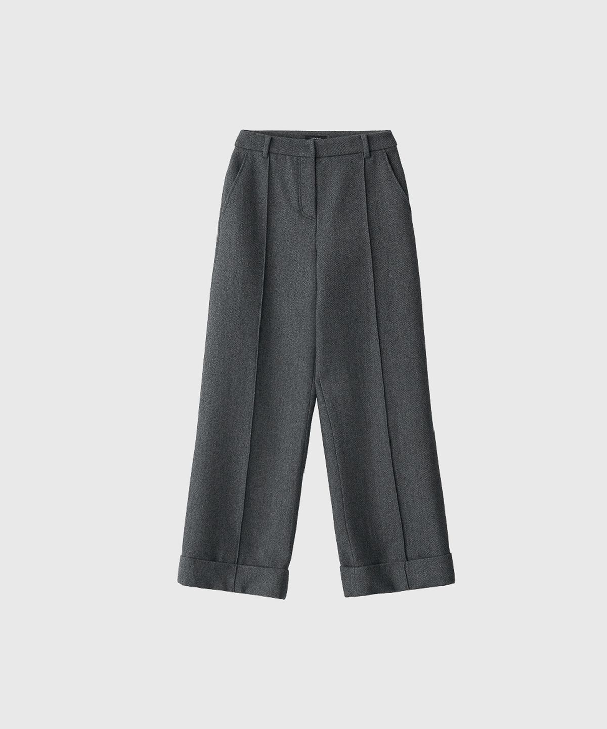 룩캐스트(LOOKAST) 에일린 울 카브라 팬츠_차콜 / AILEEN WOOL CABRA PANTS_CHARCOAL