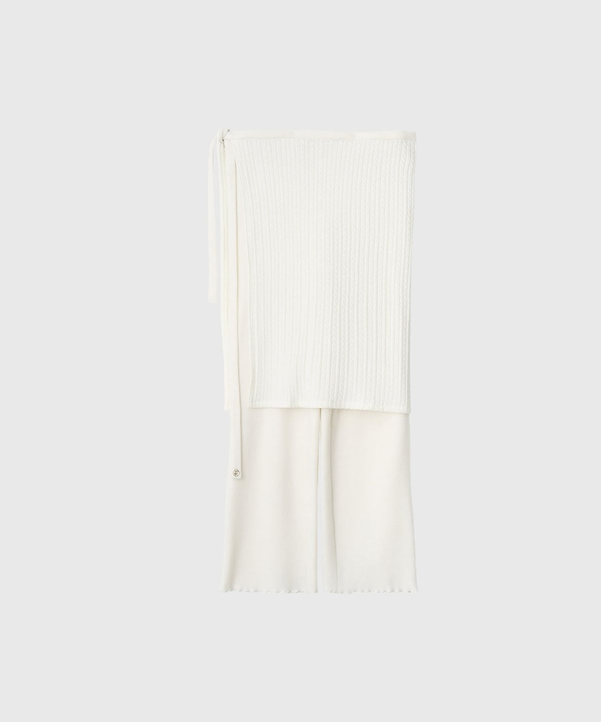 룩캐스트(LOOKAST) 낸시 레이어드 스커트 팬츠_아이보리 / NANCY LAYERED SKIRT PANTS_IVORY