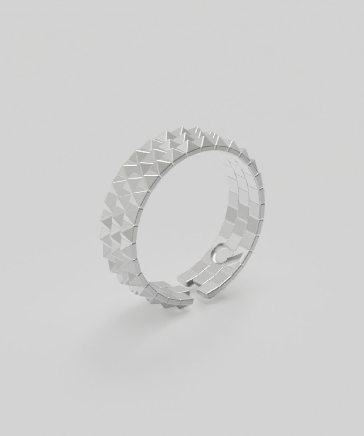 르네오브제(RENEOBJET) MOD  TRILINE OPEN RING [STERLING SILVER] 기하학 디자인 포인트 오픈링 925 실버 반지