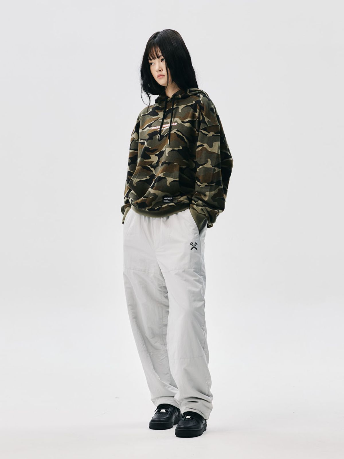 제이미웨스트(JAMIE WEST) 플리스 나일론 리버서블 윈터팬츠 (그레이)