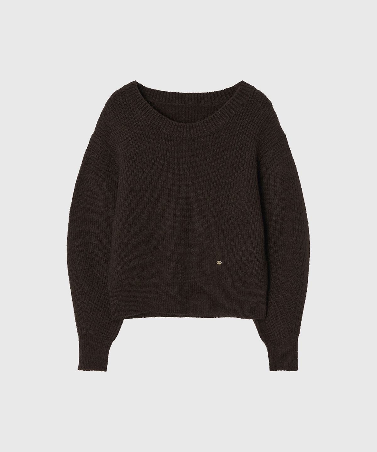 룩캐스트(LOOKAST) 체니 울 리브드 니트_브라운 / CHENNY WOOL RIBBED KNIT_BROWN