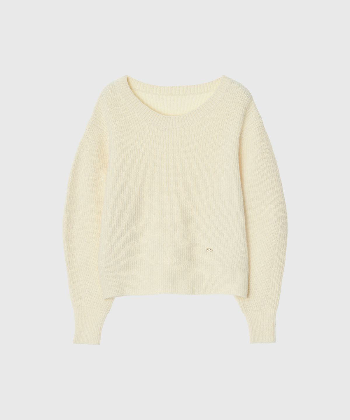 룩캐스트(LOOKAST) 체니 울 리브드 니트_아이보리 / CHENNY WOOL RIBBED KNIT_IVORY