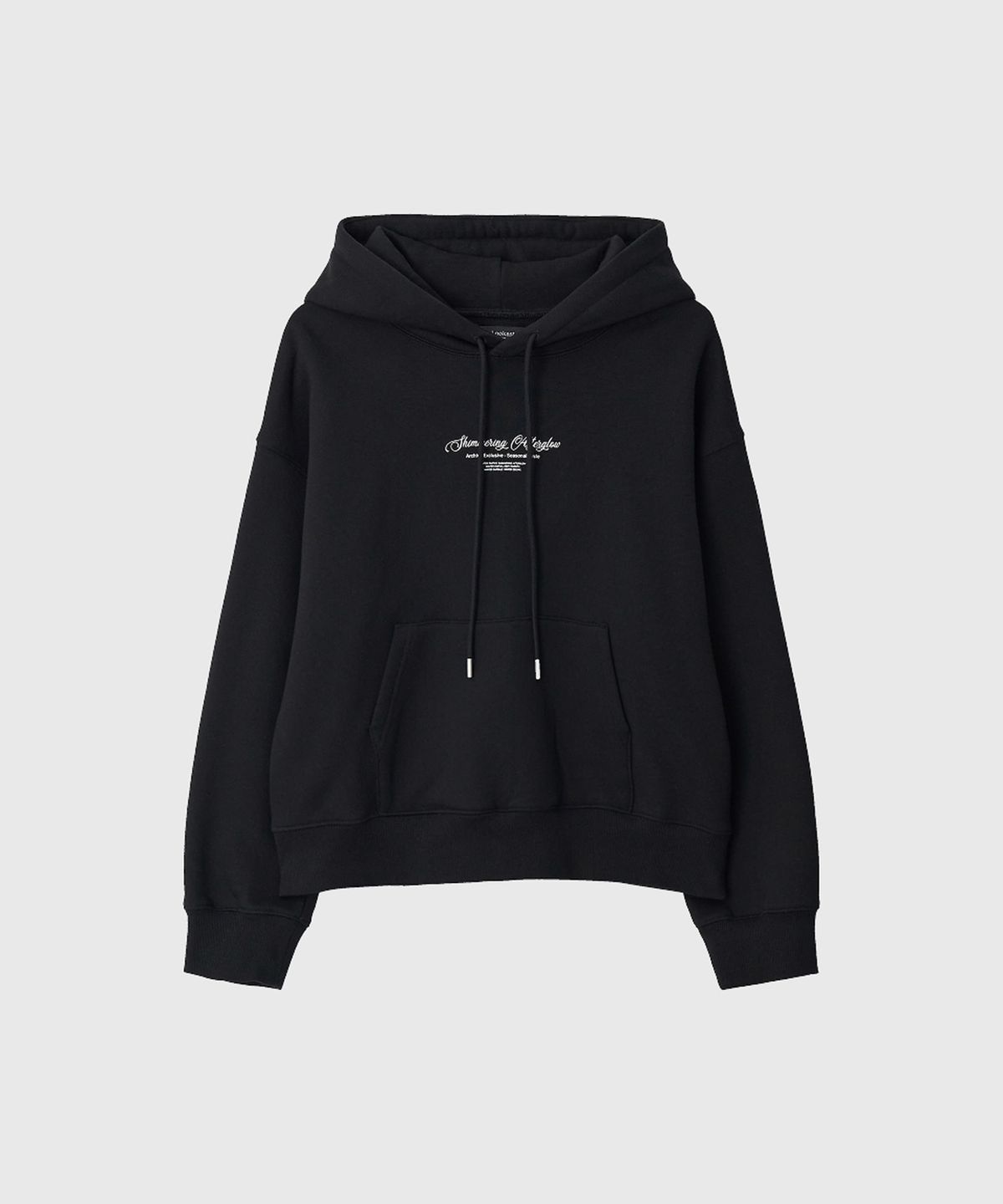 룩캐스트(LOOKAST) 윈터 시그니처 시즈날 기모 후드_블랙 / WINTER SIGNATURE SEASONAL GIMO HOODIE_BLACK