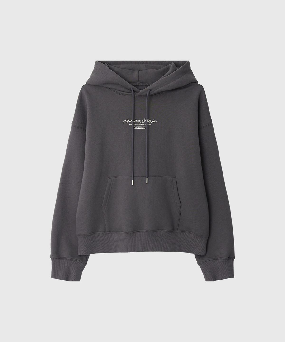 룩캐스트(LOOKAST) 윈터 시그니처 시즈날 기모 후드_차콜 / WINTER SIGNATURE SEASONAL GIMO HOODIE_CHARCOAL