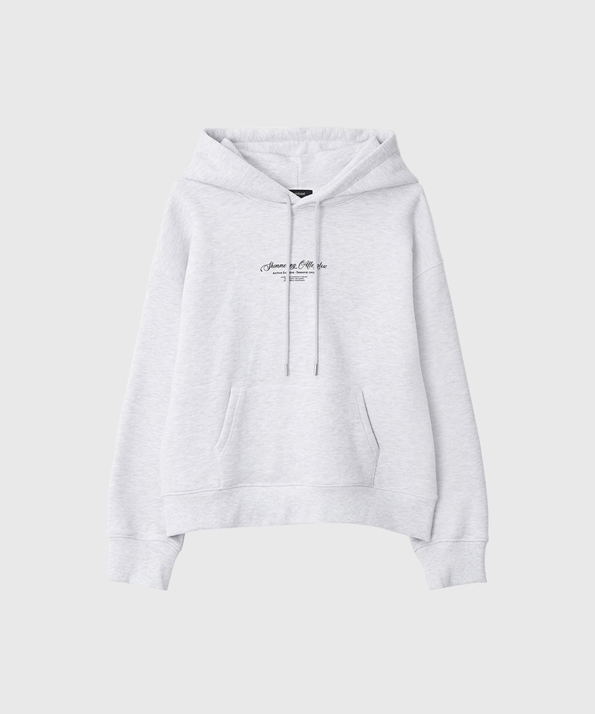 룩캐스트(LOOKAST) 윈터 시그니처 시즈날 기모 후드_화이트 그레이 / WINTER SIGNATURE SEASONAL GIMO HOODIE_WHITE GREY