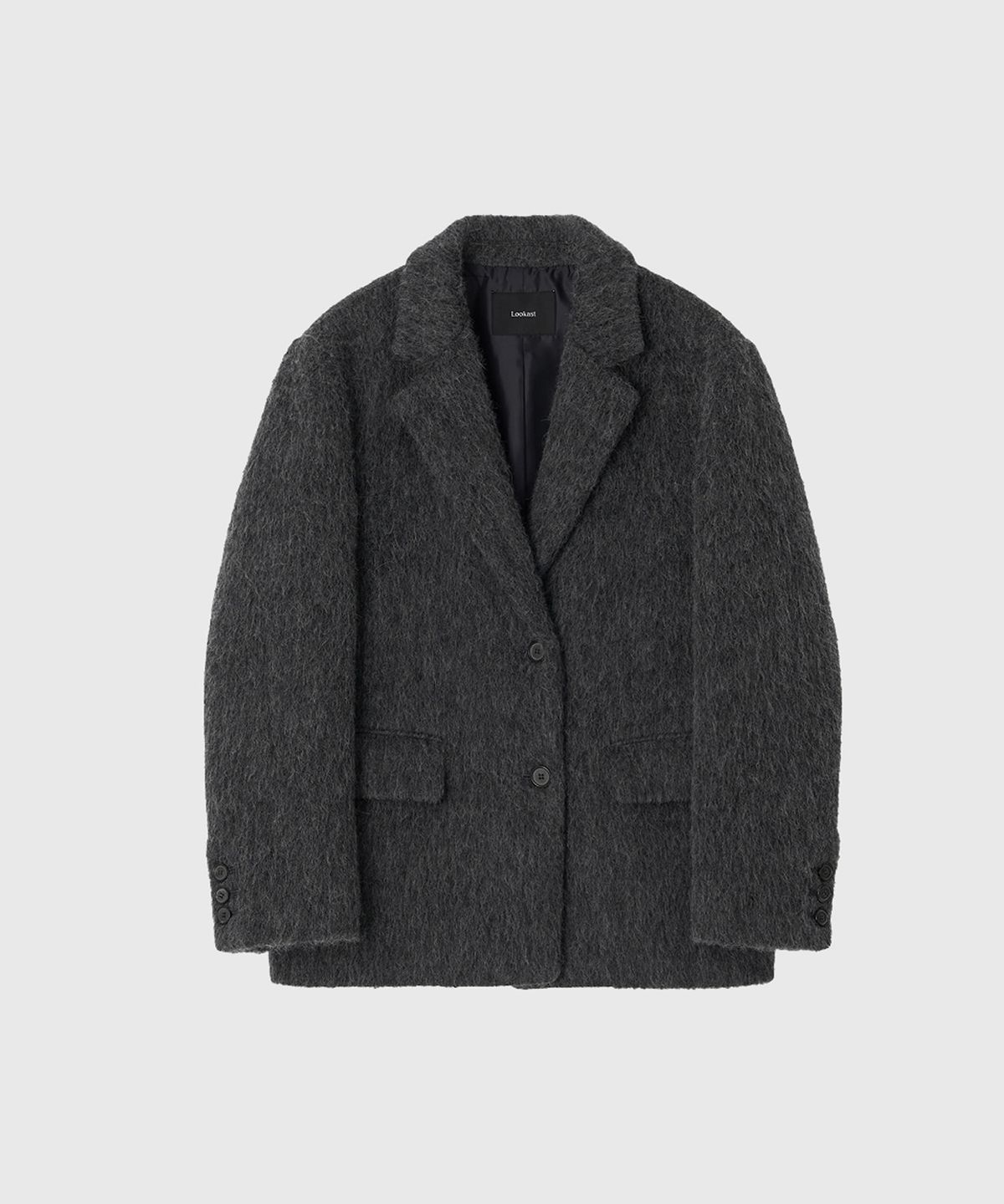 룩캐스트(LOOKAST) 레이어 알파카 자켓_그레이 / LAYER ALPACA JACKET_GREY