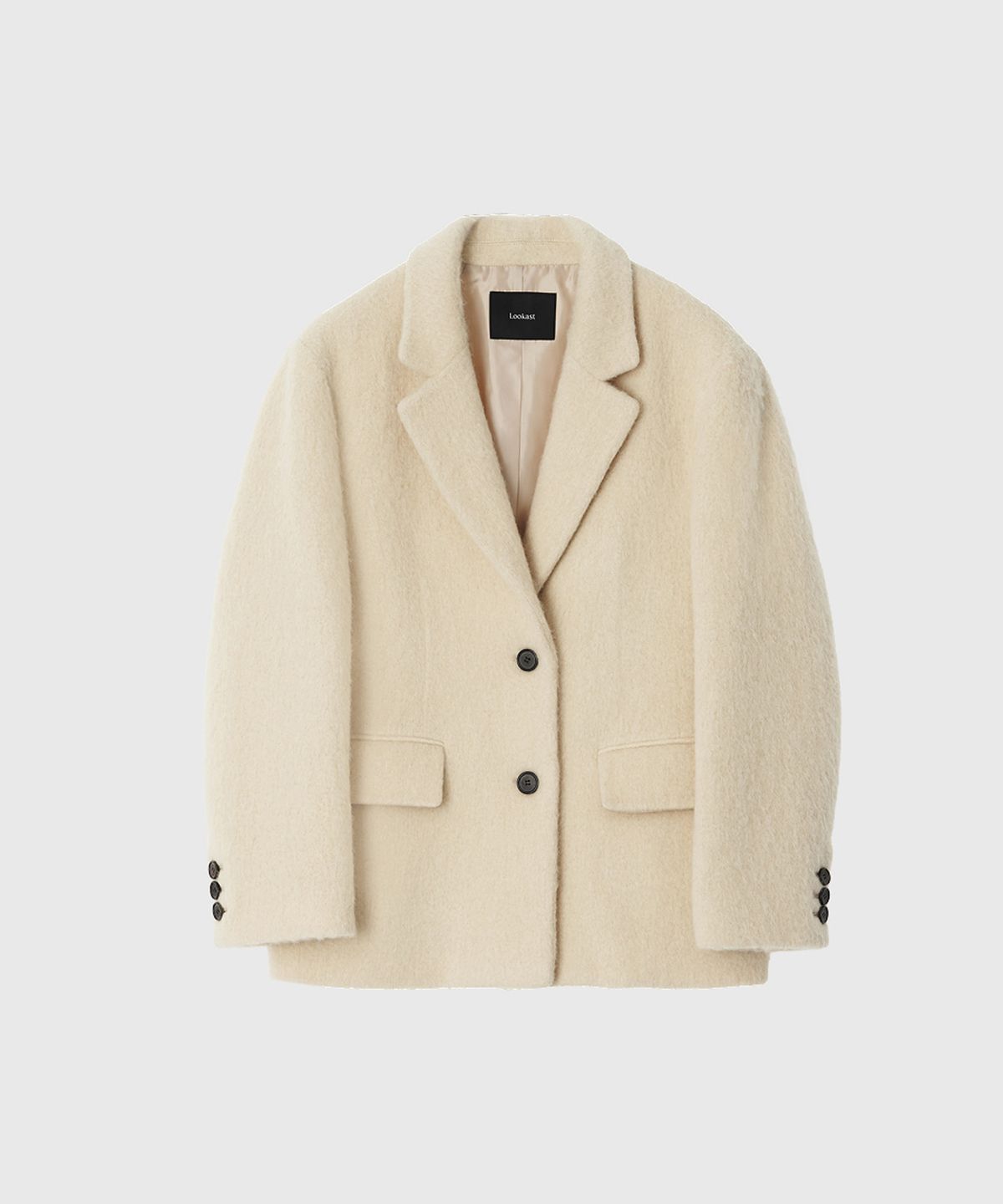 룩캐스트(LOOKAST) 레이어 알파카 자켓_버터 / LAYER ALPACA JACKET_BUTTER