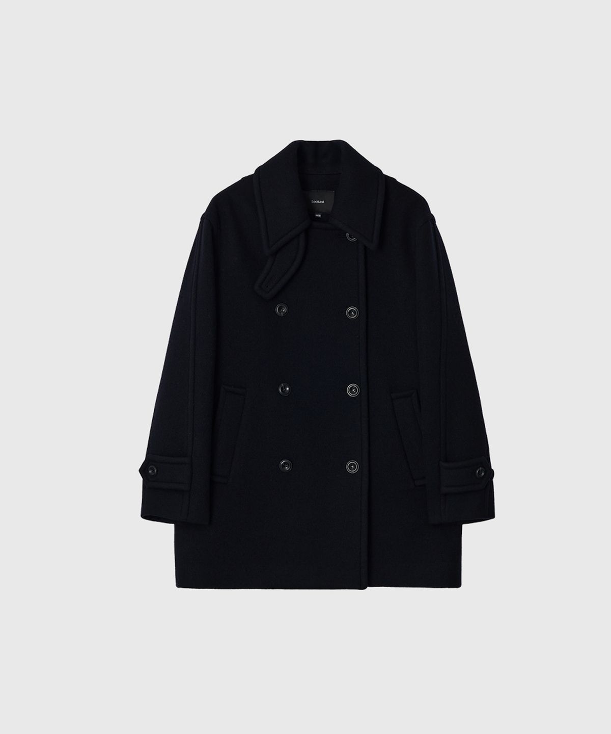 룩캐스트(LOOKAST) 셀리나 울 하프 코트_다크 네이비 / CELINA WOOL HALF COAT_DARK NAVY