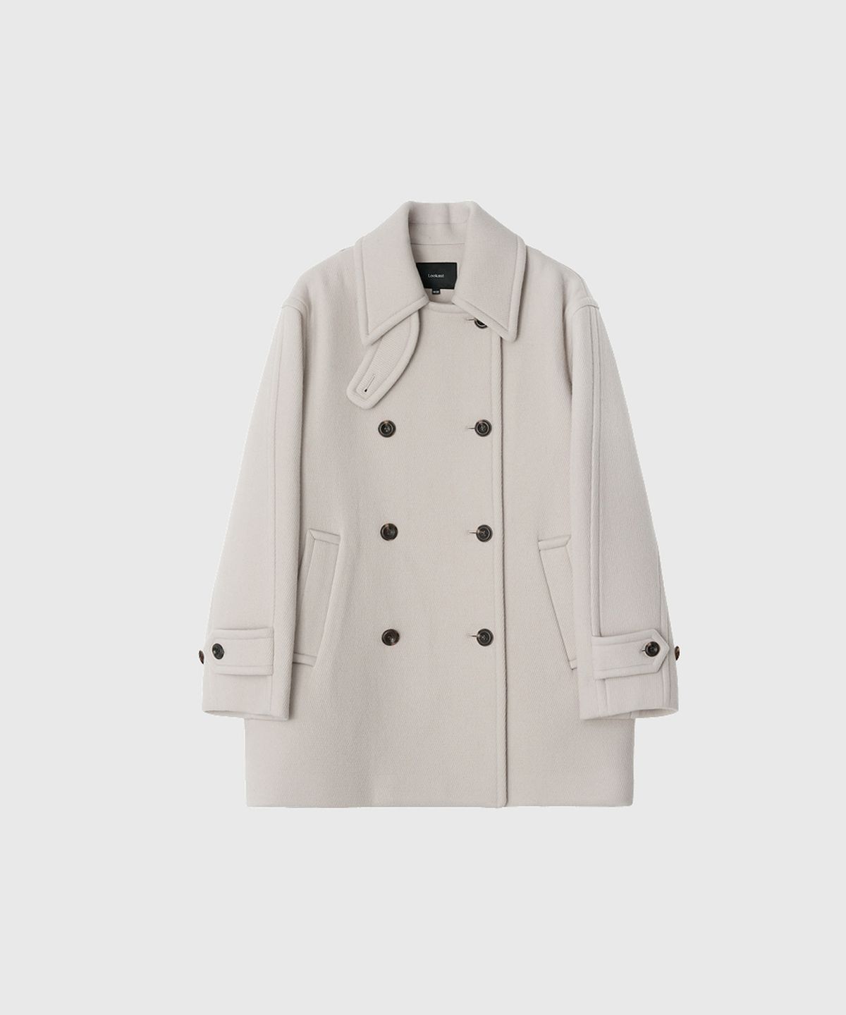 룩캐스트(LOOKAST) 셀리나 울 하프 코트_아이보리 / CELINA WOOL HALF COAT_IVORY