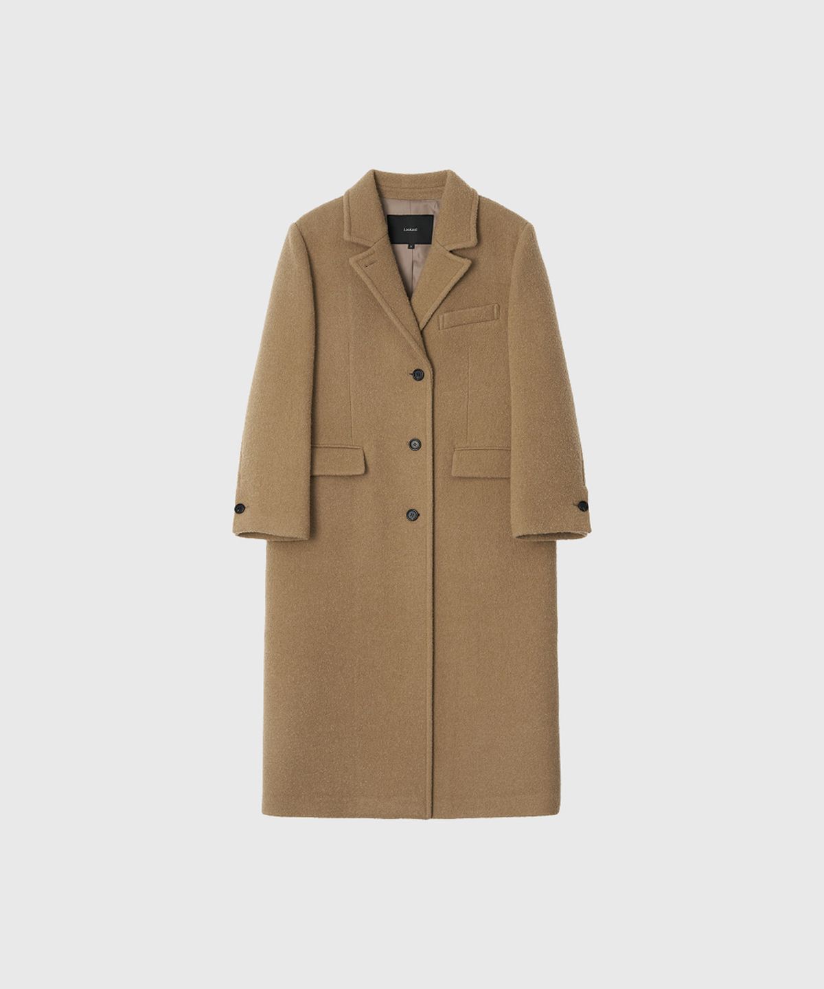 룩캐스트(LOOKAST) 소이 부클 울 싱글 코트_카멜 / SOY BOUCLE WOOL SINGLE COAT_CAMEL