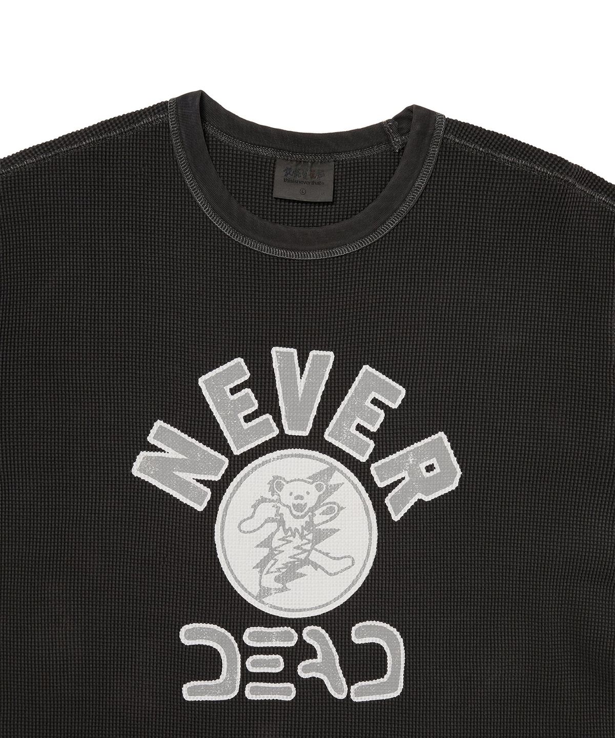 디스이즈네버댓(THISISNEVERTHAT) GD Overdyed Waffle L/S Off Black