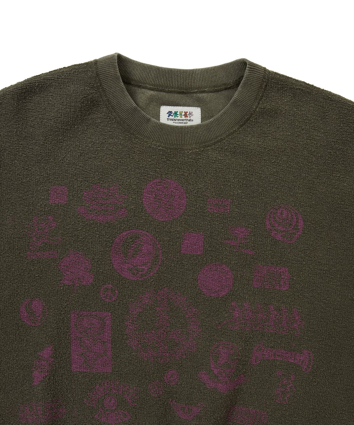 디스이즈네버댓(THISISNEVERTHAT) GD Iconography Reversible Crewneck Olive