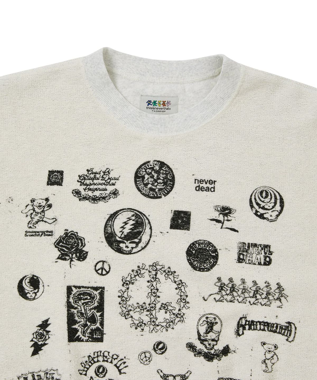 디스이즈네버댓(THISISNEVERTHAT) GD Iconography Reversible Crewneck Heather Grey