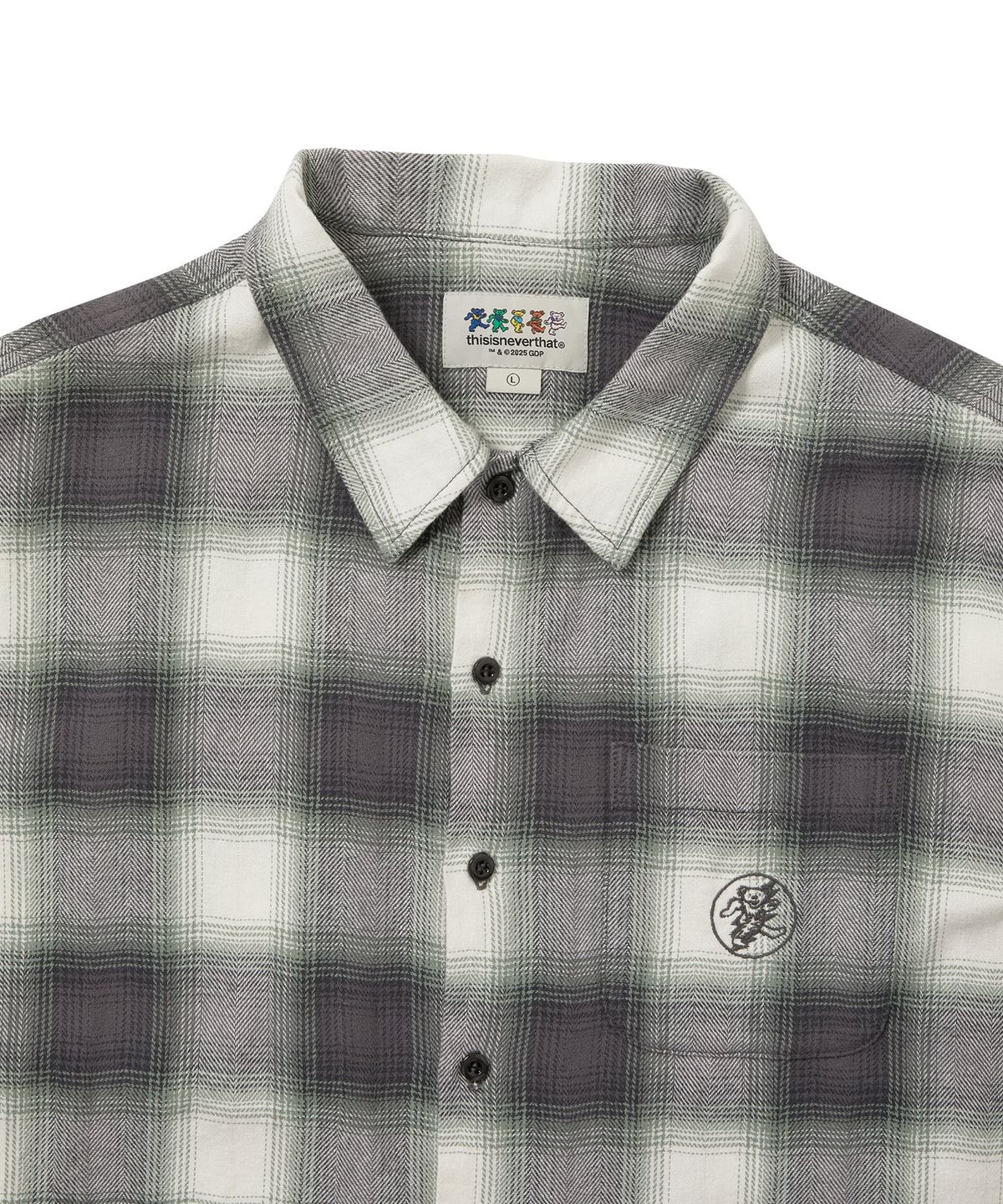 디스이즈네버댓(THISISNEVERTHAT) GD Lightning Bear Plaid Shirt Purple