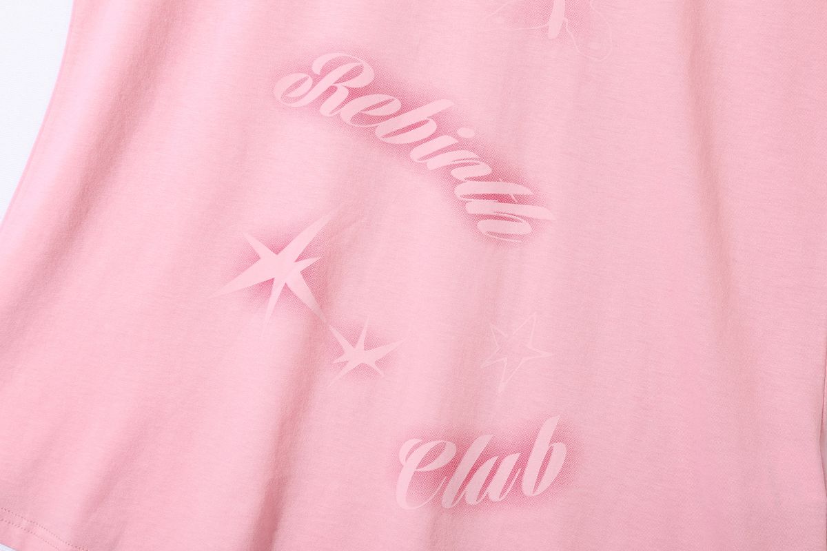 코튼리버스클럽(COTTONREBIRTHCLUB) 콘트라스트 래글런 티셔츠 (핑크)