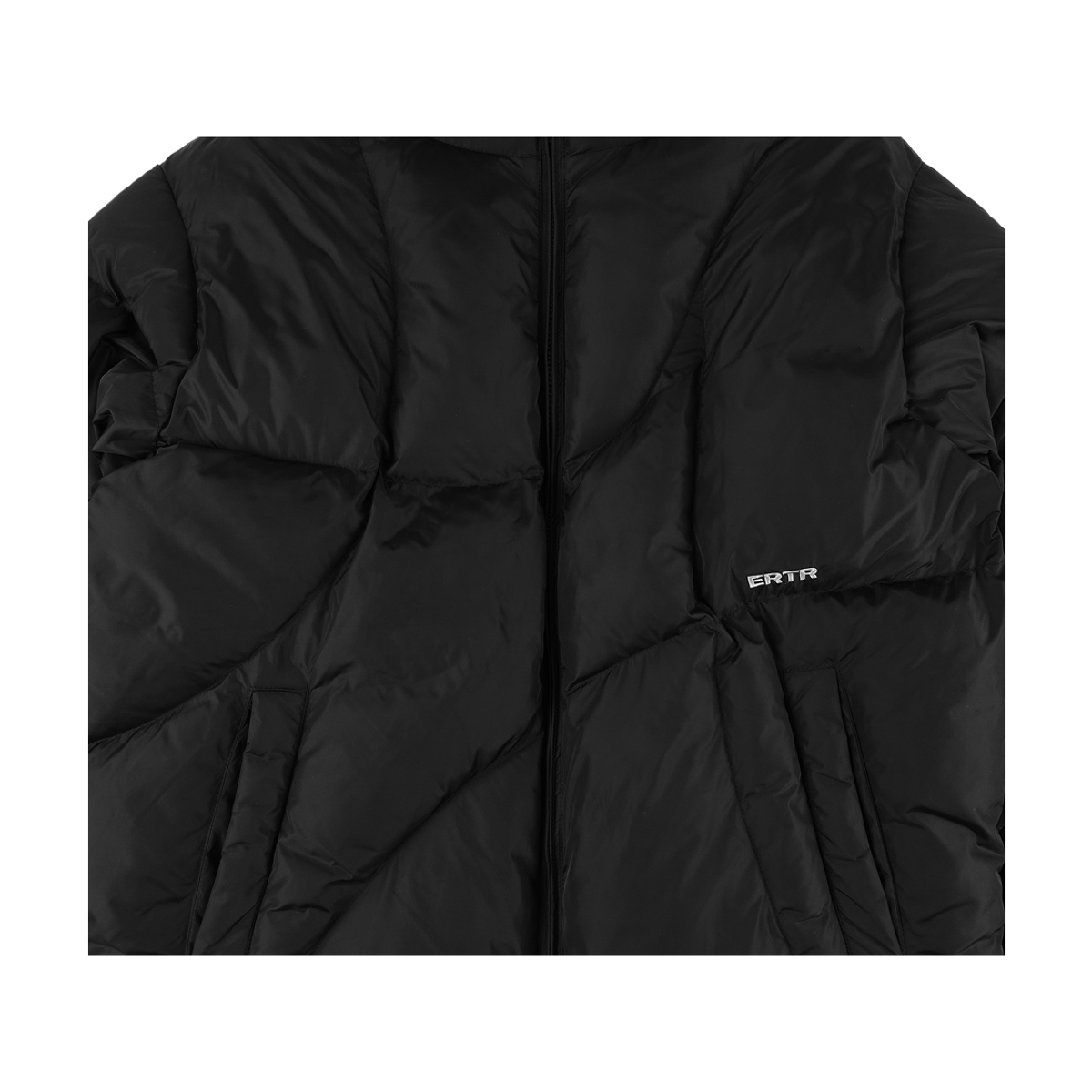 이알티알(ERTR) Asymmetric Puffer Jacket Black