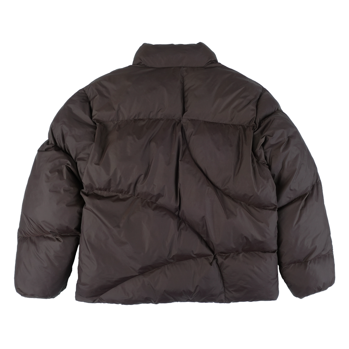 이알티알(ERTR) Asymmetric Puffer Jacket Brown