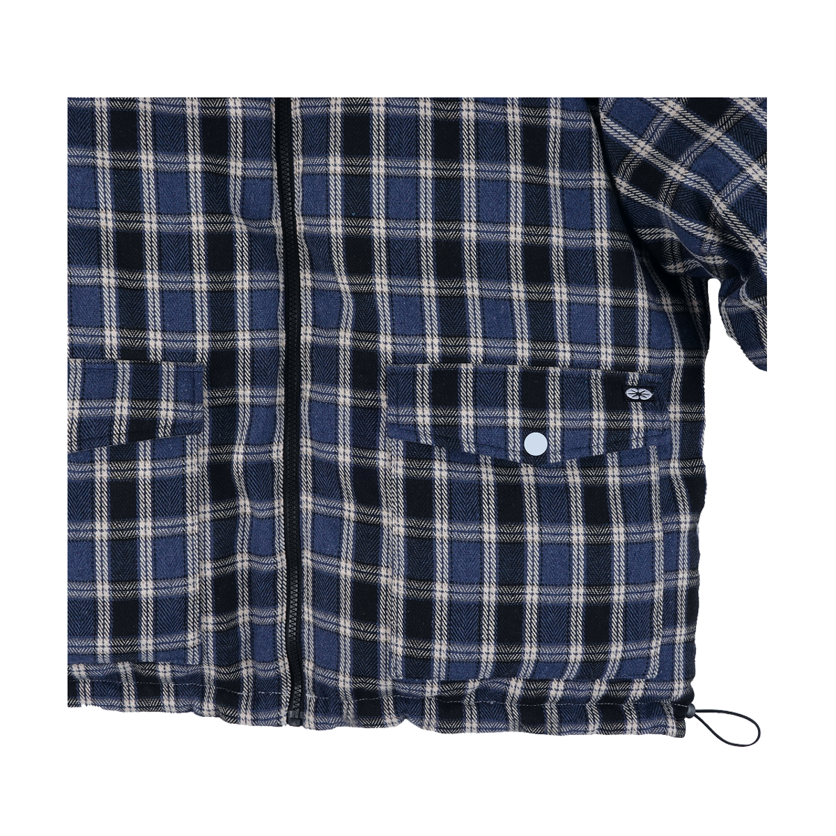 이알티알(ERTR) Reversible Check Padded Jacket Light Grey