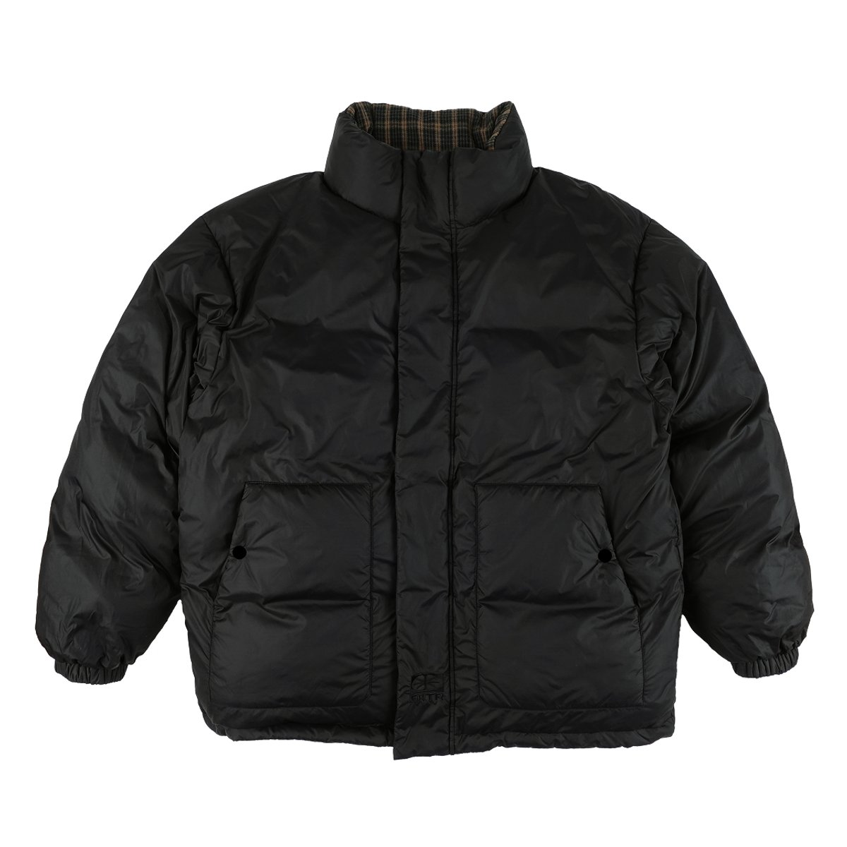이알티알(ERTR) Reversible Check Padded Jacket Black