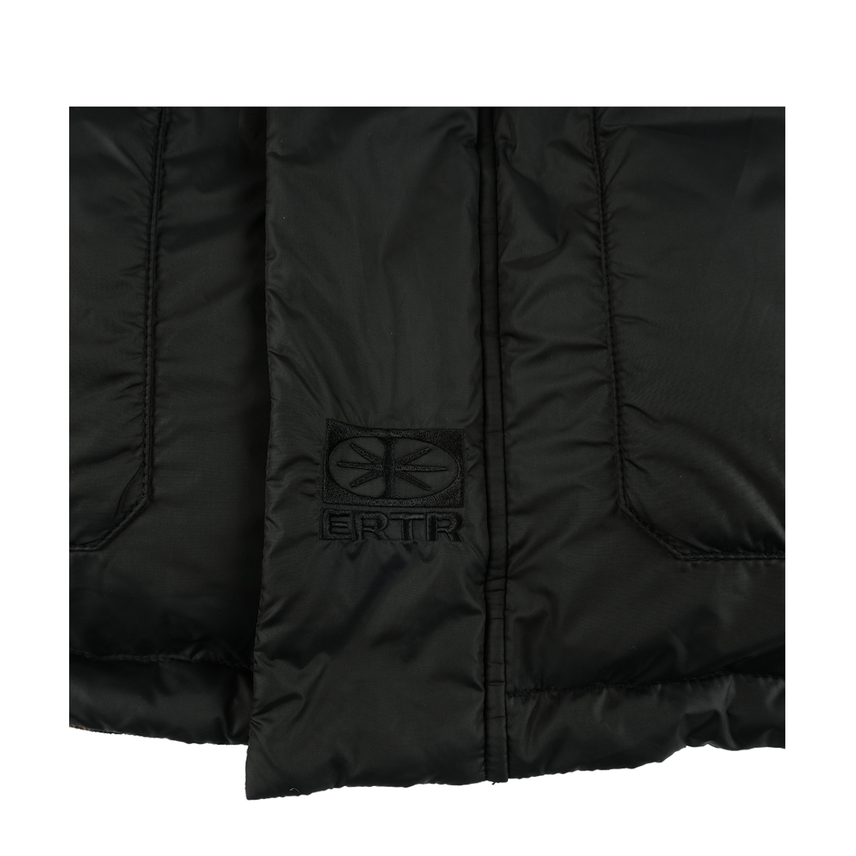 이알티알(ERTR) Reversible Check Padded Jacket Black