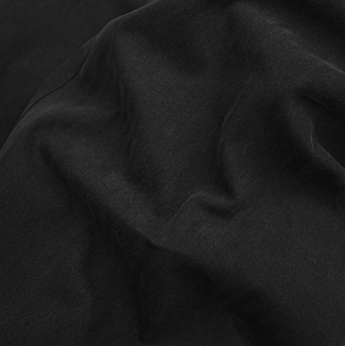 뗄라(TELA) Charcoal Navy Herringbone Twill Cotton Work Pants