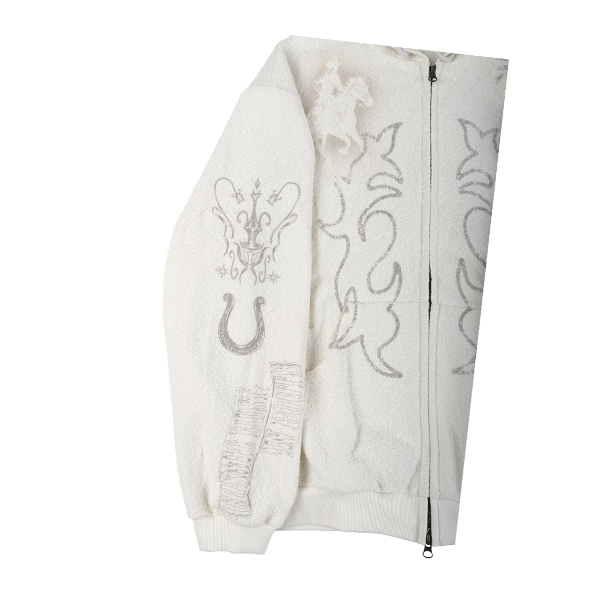 이알티알(ERTR) Rodeo Hoodie Zip Up Ivory