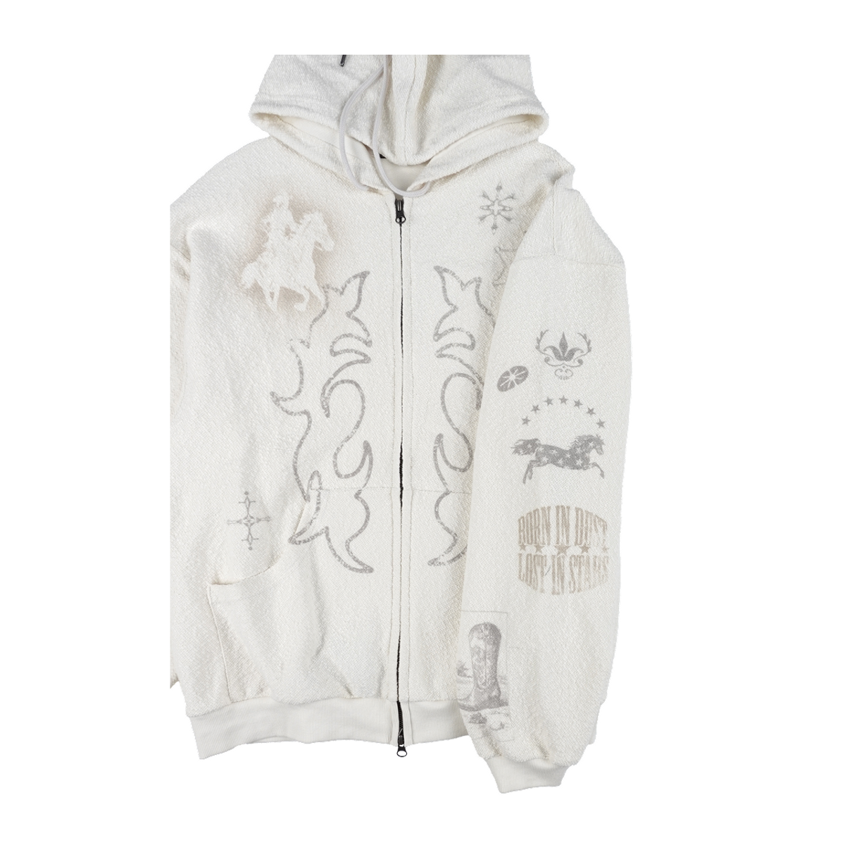 이알티알(ERTR) Rodeo Hoodie Zip Up Ivory