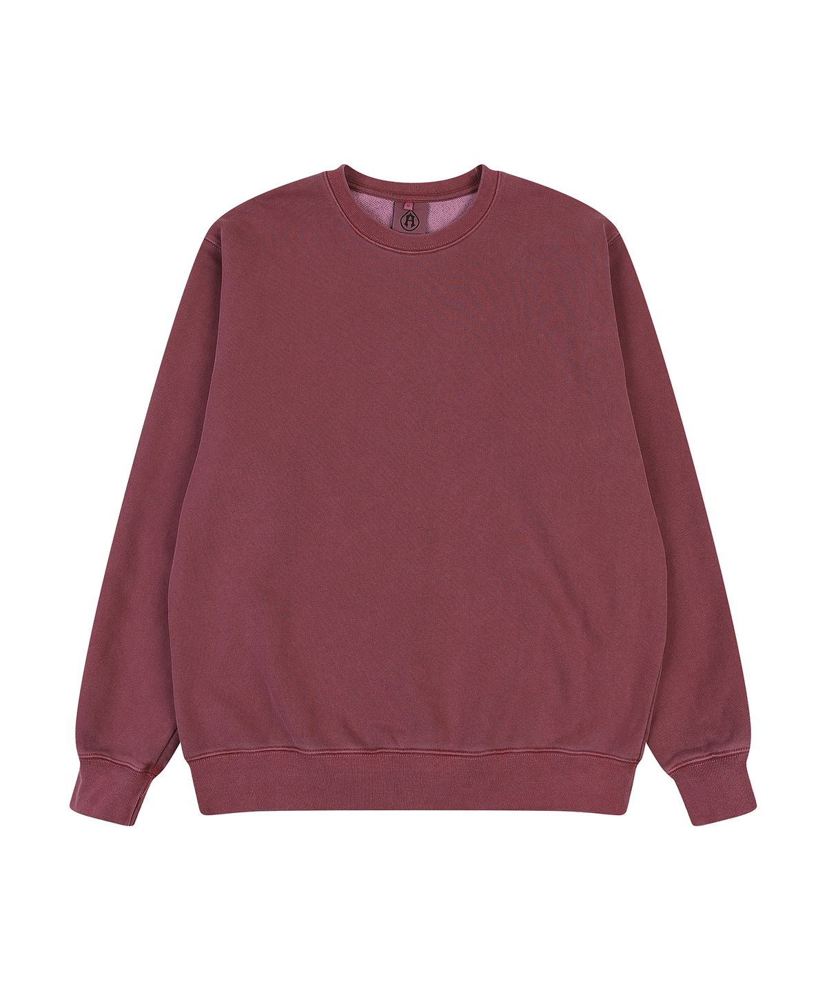 에이던엠(ADERNM) PIGMENT CUT-LINE SWEATSHIRT (BURGUNDY)