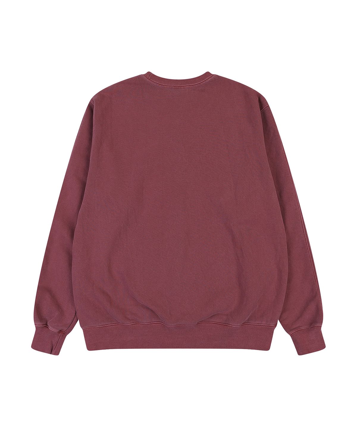에이던엠(ADERNM) PIGMENT CUT-LINE SWEATSHIRT (BURGUNDY)