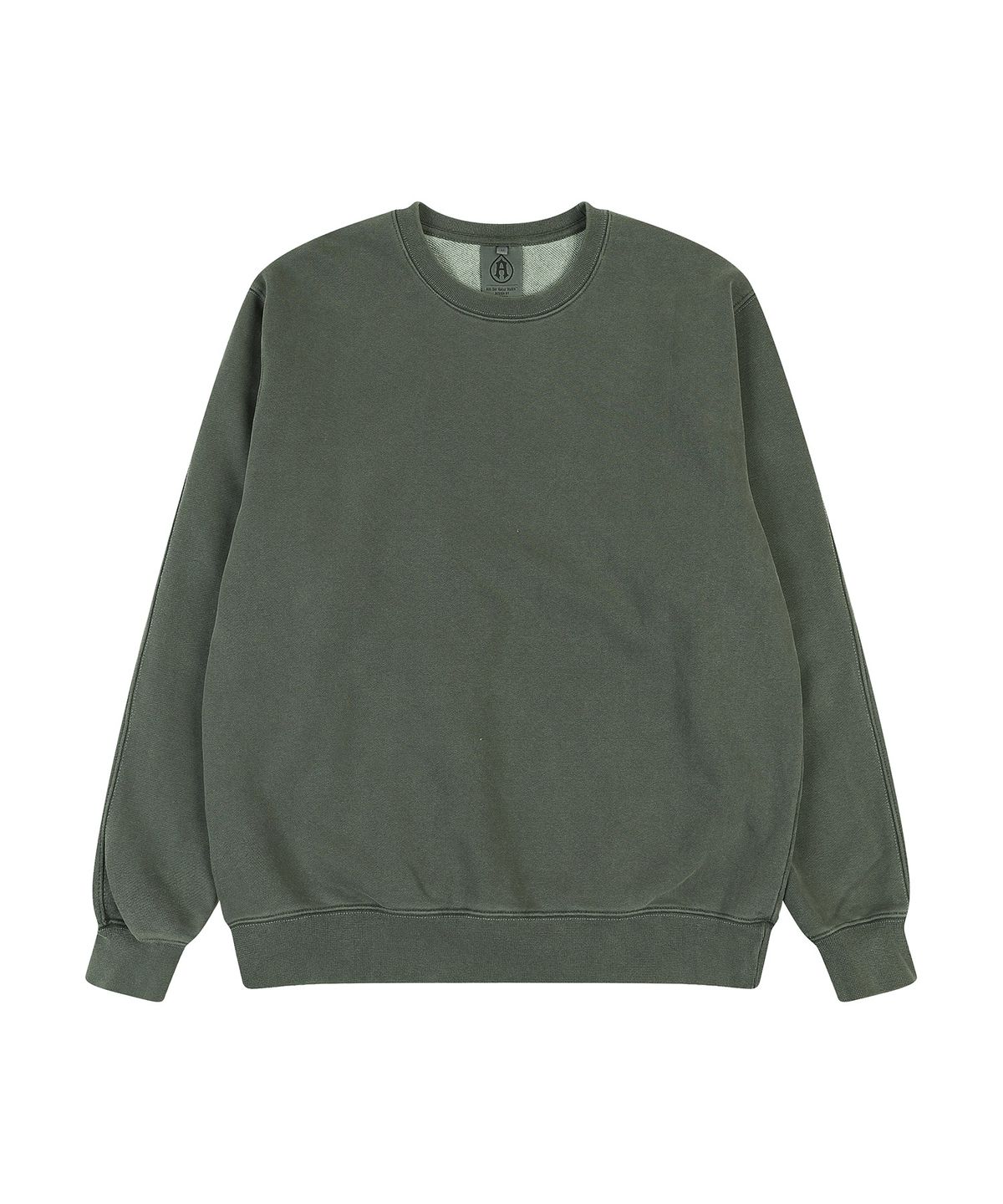 에이던엠(ADERNM) PIGMENT CUT-LINE SWEATSHIRT (KHAKI)