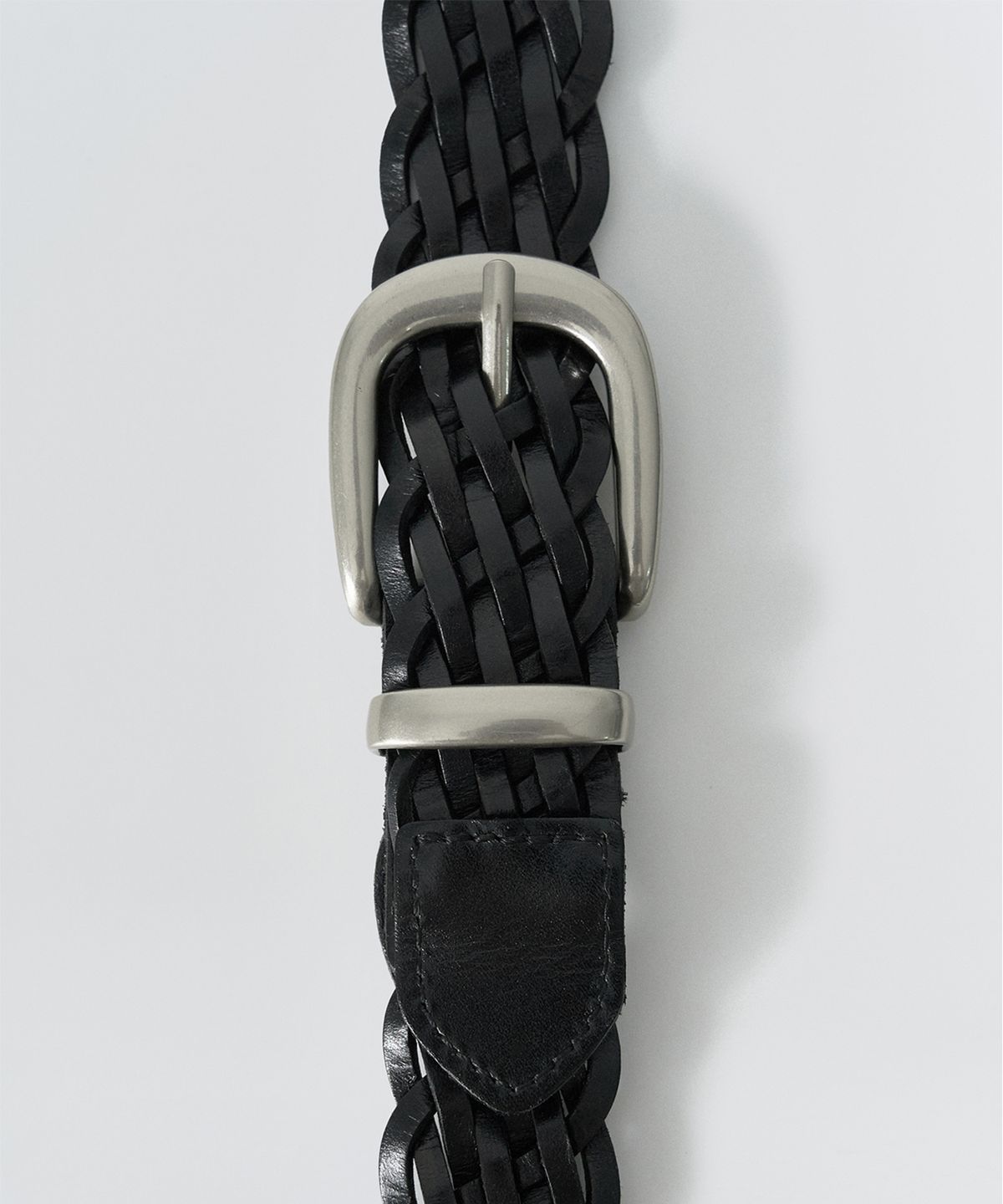 이지오(EZIO) Long Braid Weaving Belt_Black