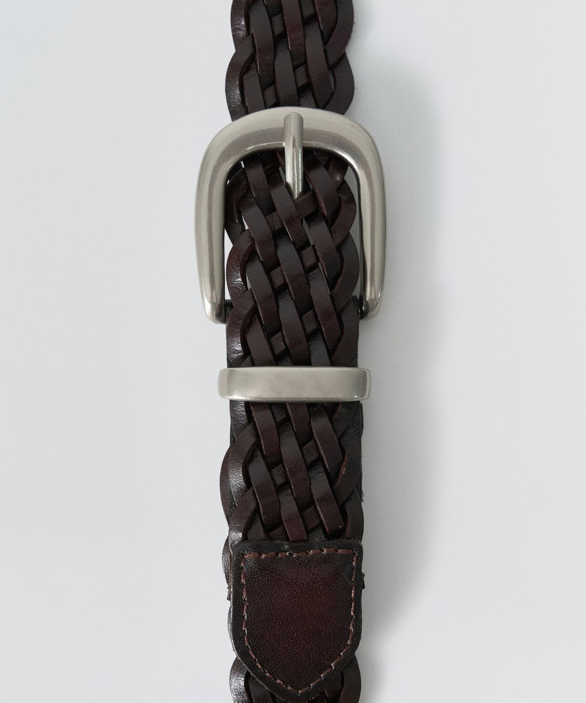 이지오(EZIO) Long Braid Weaving Belt_Brown