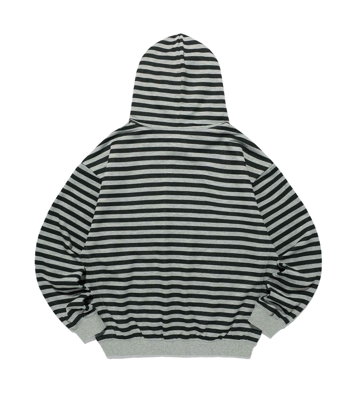 MUSINSA | NICE GHOST CLUB GAKIYA ISAMU STRIPE HOODIE ZIP UP_GREY