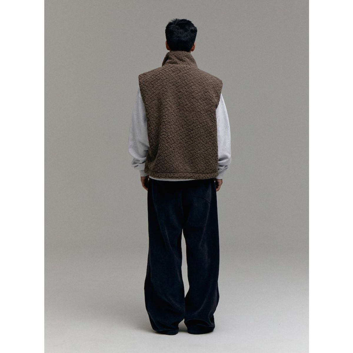 샌드 사운드(SAND SOUND) (UNISEX) 후리스 오버핏 베스트  브라운