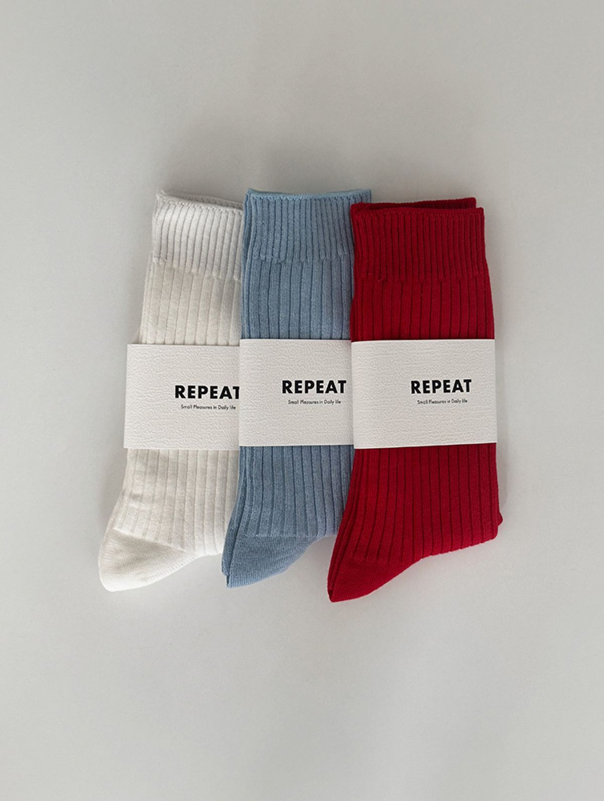 리핏(REPEAT) 플레인 양말 3Pack SET