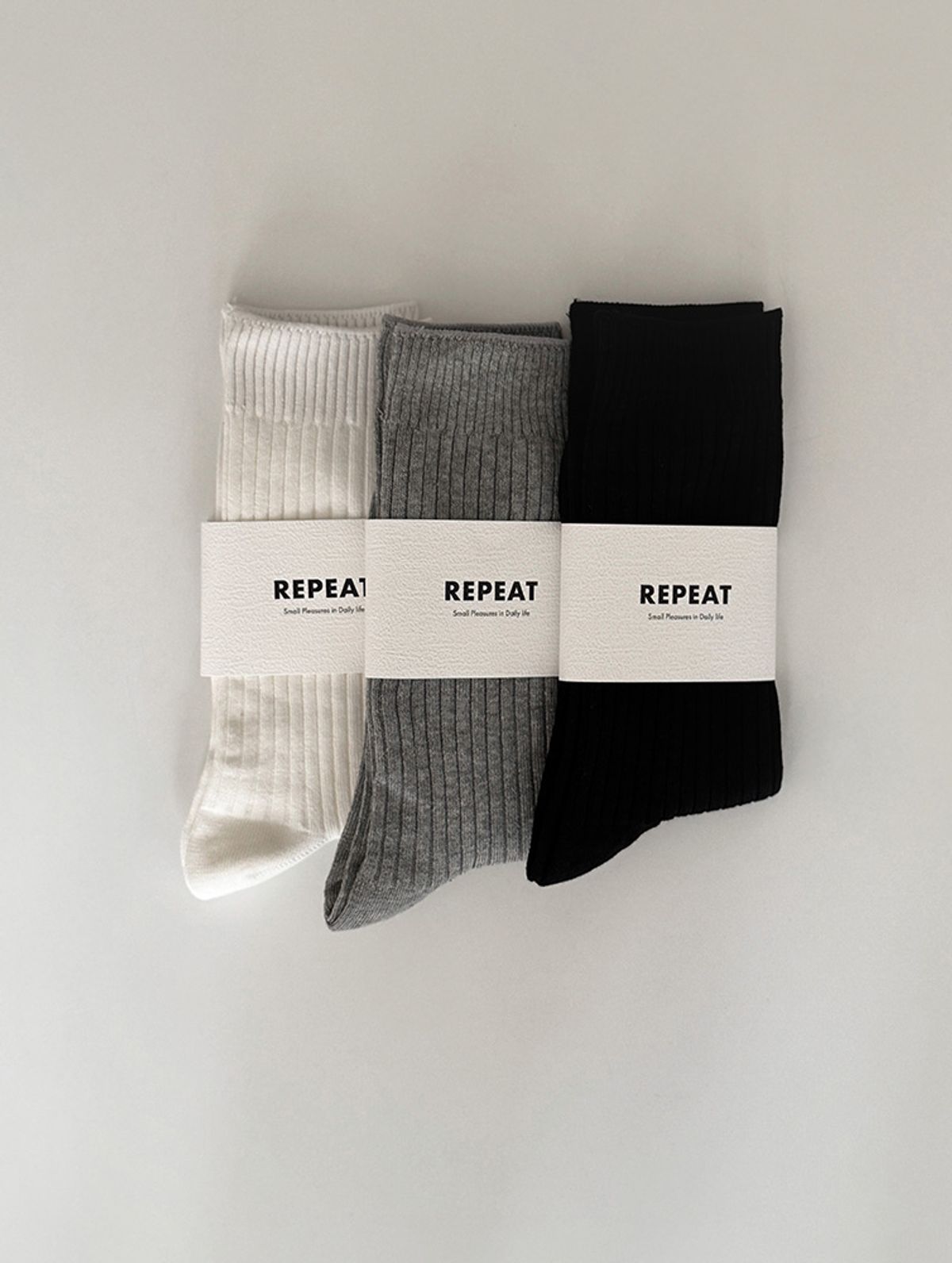 리핏(REPEAT) 플레인 양말 3Pack SET