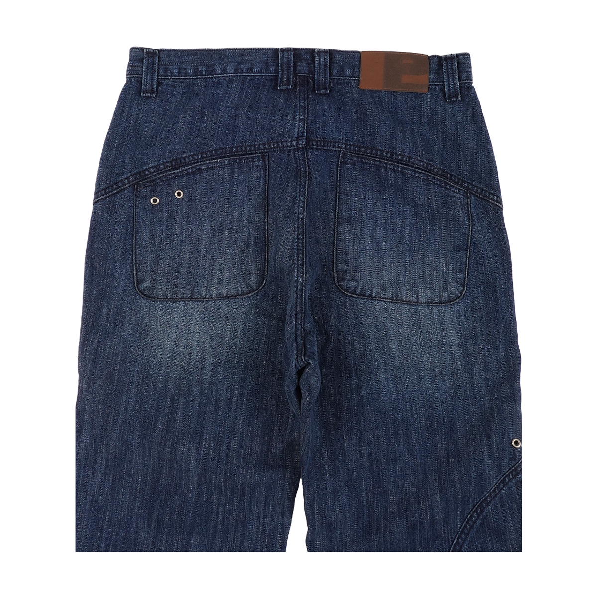 이알티알(ERTR) Space Cowboy Panelled Denim Pants Blue