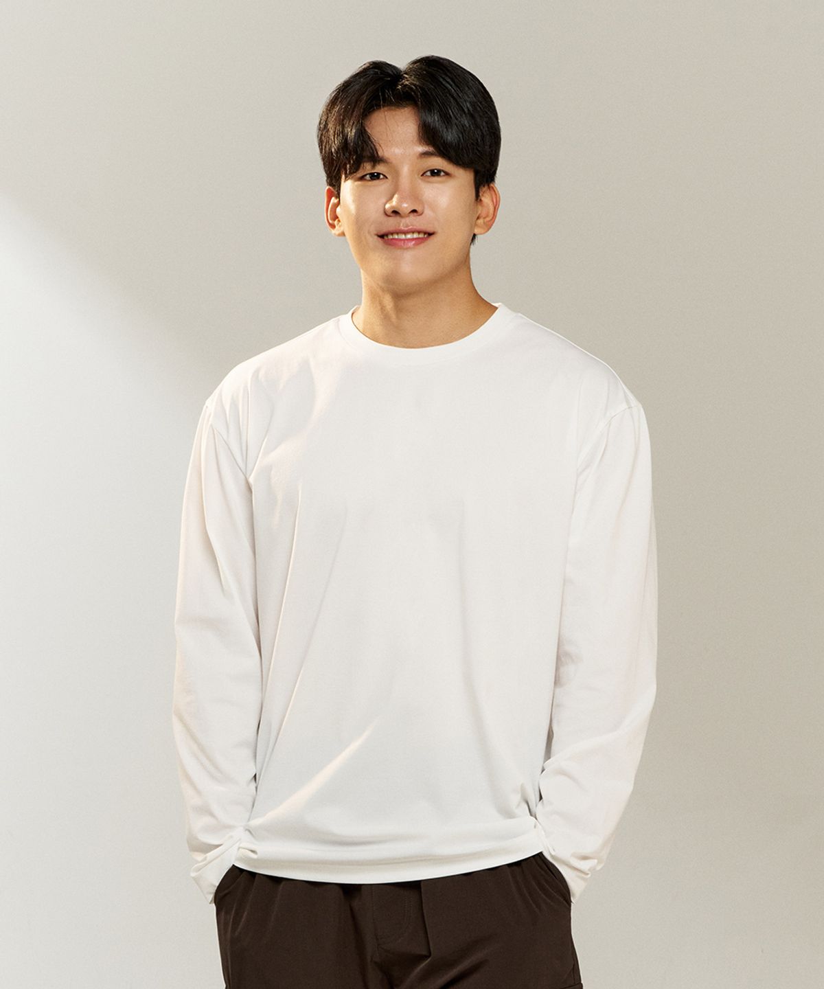 밸롭(BALLOP) 무지 좋은 긴팔티 ver2 화이트