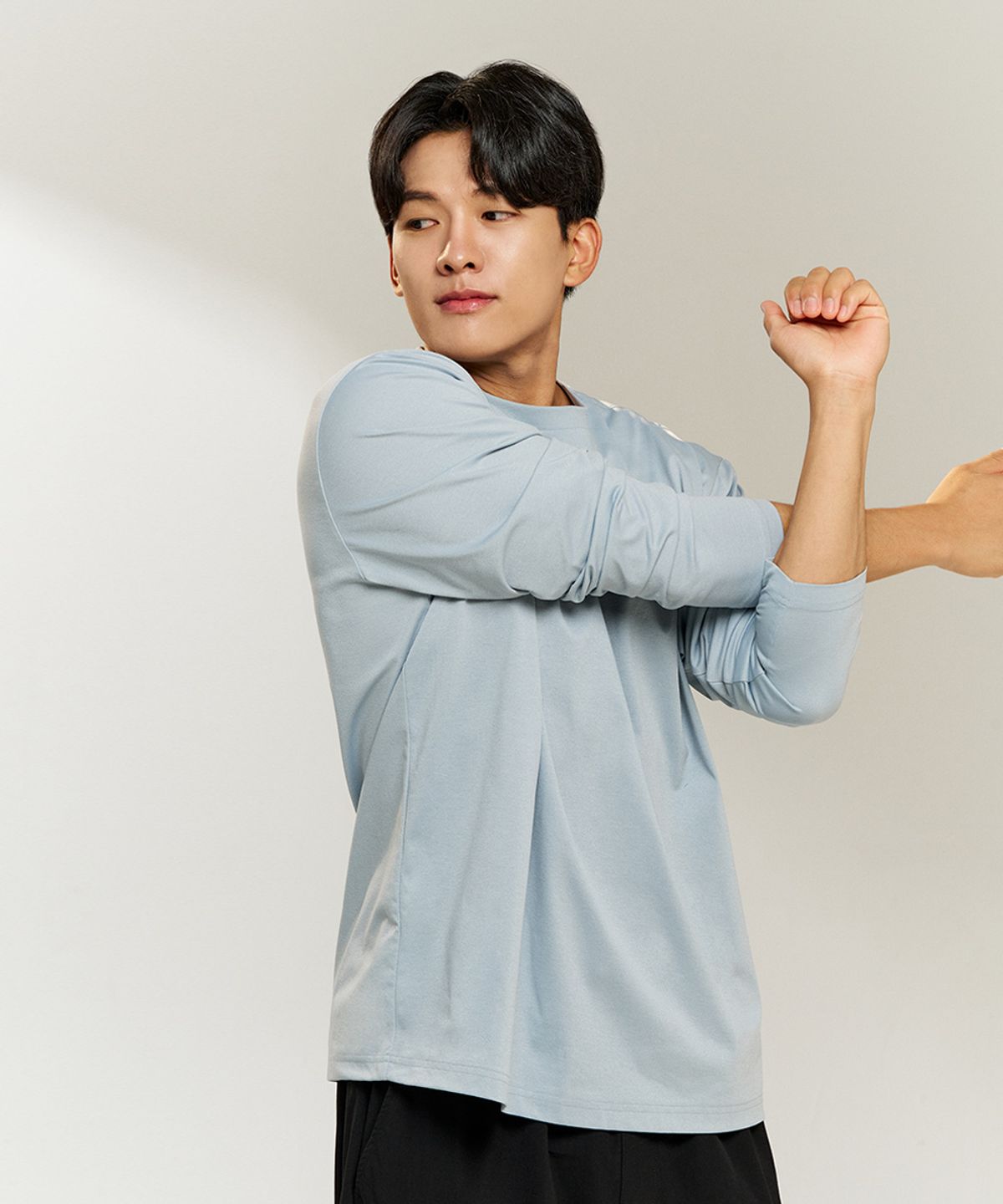 밸롭(BALLOP) 무지 좋은 긴팔티 ver2 라이트블루