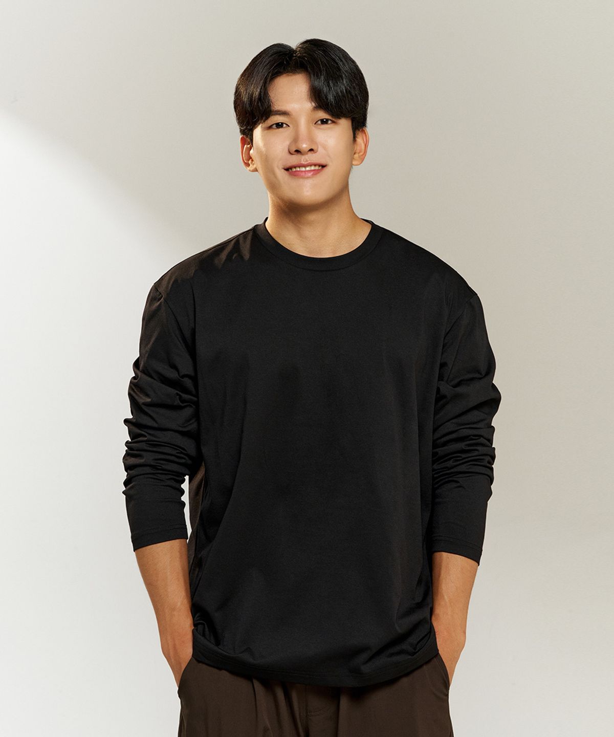 밸롭(BALLOP) 무지 좋은 긴팔티 ver2 블랙