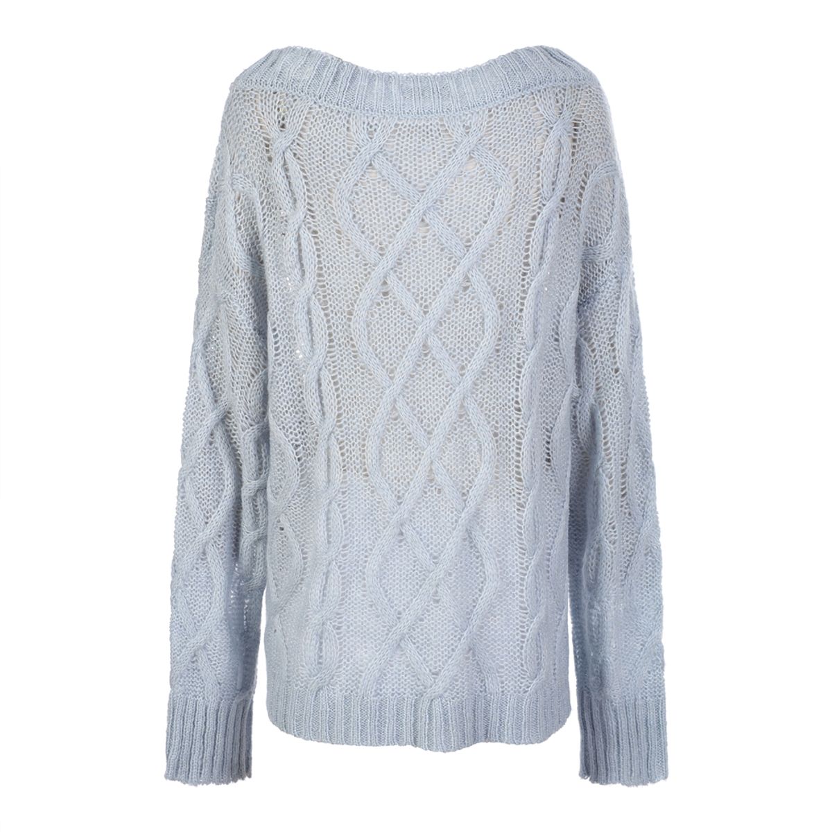 라라폭스(LALAFOX) BOAT NECK CABLE KNIT SKY BLUE 케이블 니트 BR4KL003