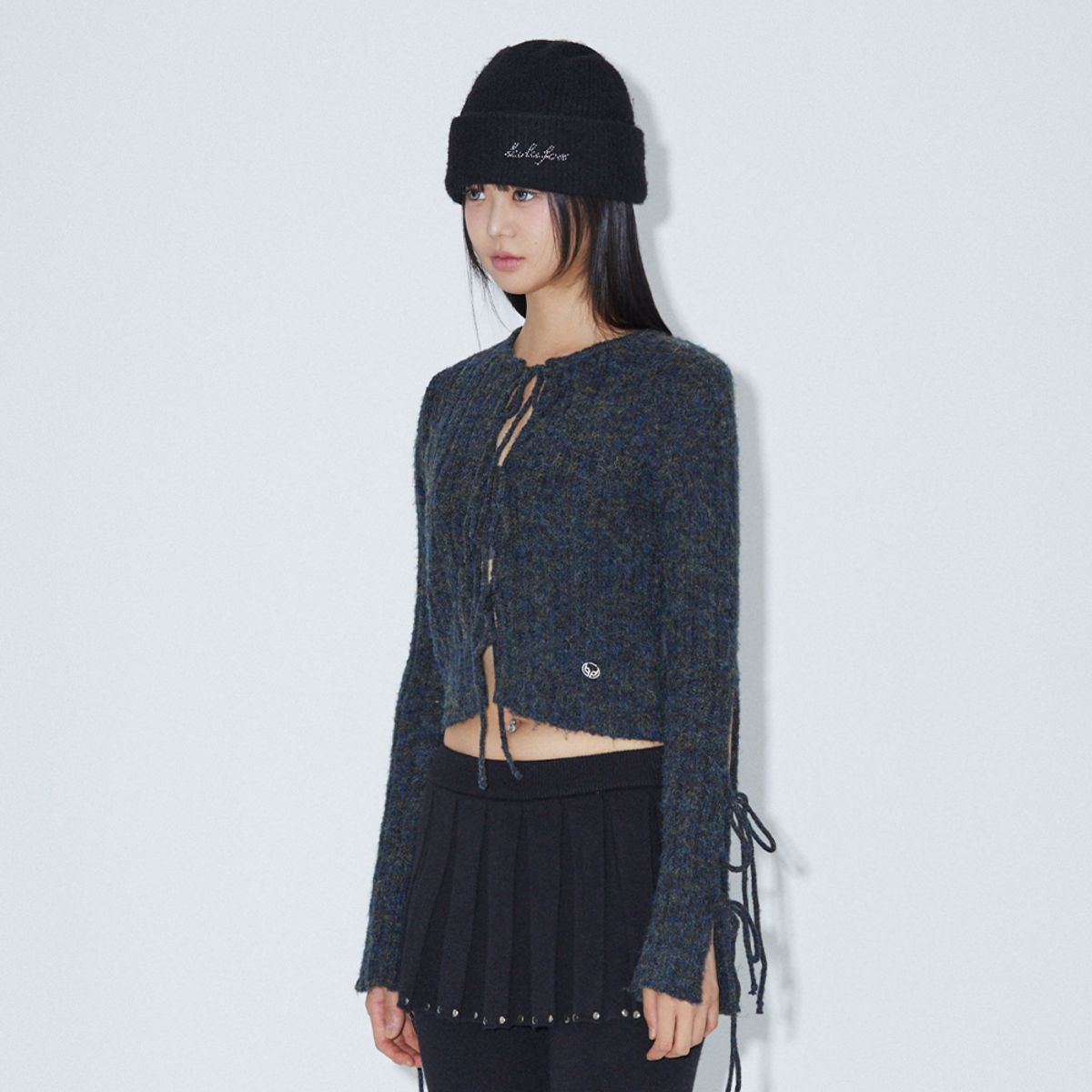 라라폭스(LALAFOX) HAIRY KNIT BEANIE BLACK 비니 BR4AH002